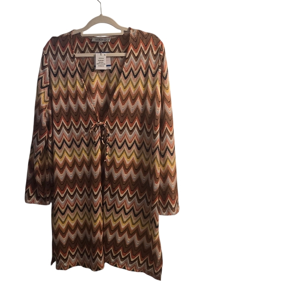 Kasper Knit  Front Tie Cardigan Size XL NWT